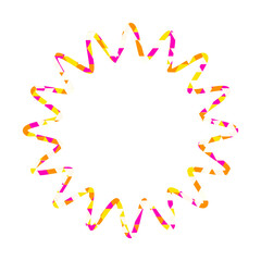 ステンドグラス風吹き出し　三角形模様　丸みのあるギザギザした形