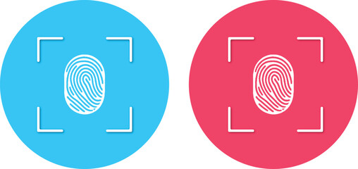 Fingerprint scan of biometric identification Pro Vector. Vector eps10