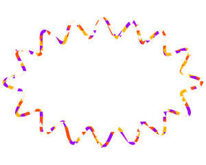 ステンドグラス風吹き出し　三角形模様　細長い丸みのあるギザギザした形