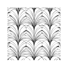 Vector gold leaves on white background isolated. Wavy drawn line branches, nature, plants luxury design elements.Modern floral art deco seamless pattern. Vector damask illustration with leaves.
