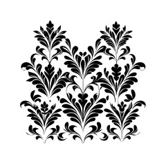 Vector gold leaves on white background isolated. Wavy drawn line branches, nature, plants luxury design elements.Modern floral art deco seamless pattern. Vector damask illustration with leaves.
