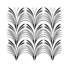 Vector gold leaves on white background isolated. Wavy drawn line branches, nature, plants luxury design elements.Modern floral art deco seamless pattern. Vector damask illustration with leaves.
