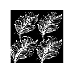 Vector gold leaves on white background isolated. Wavy drawn line branches, nature, plants luxury design elements.Modern floral art deco seamless pattern. Vector damask illustration with leaves.
