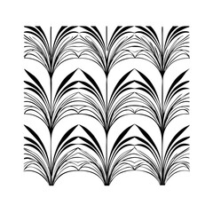 Vector gold leaves on white background isolated. Wavy drawn line branches, nature, plants luxury design elements. Modern floral art deco seamless pattern. Vector damask illustration with leaves. 