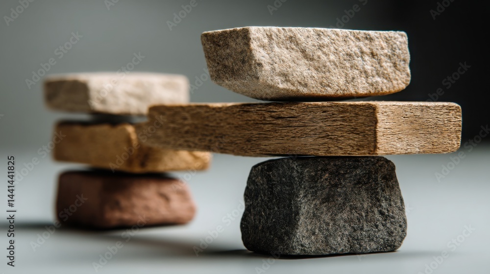 Poster stack of rocks representing stability and balance in algorithmic wealth redistribution models for fi