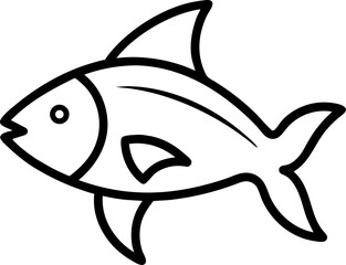 Obraz premium vector illustration of cartoon fish