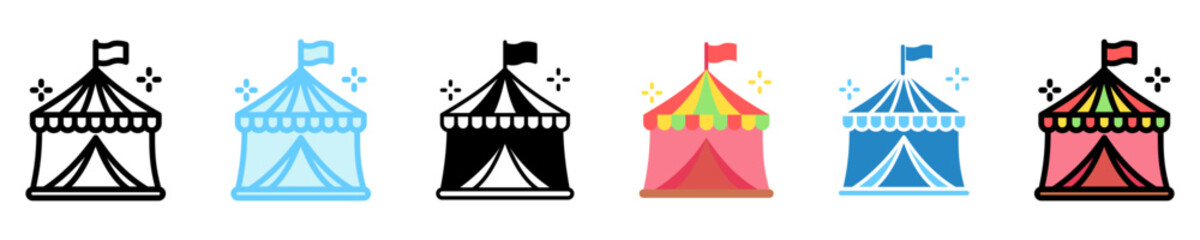 Fototapeta premium Amusement multi style, mini illustration icon. use for modern concept, print, UI, UX kit, web and app development. Vector EPS 10, related to entertainment, festival, funfair and hobbies