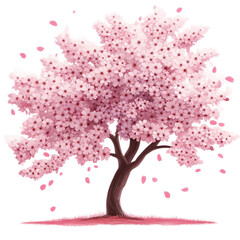 Fototapeta premium Cherry blossom tree in full bloom during spring