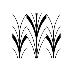 Modern floral art deco seamless pattern. Vector damask illustration with leaves. Decorative botanical background.Vector gold leaf pattern. Floral luxury wallpaper, art deco botanical illustration. 