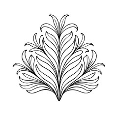 Modern floral art deco seamless pattern. Vector damask illustration with leaves. Decorative botanical background.Vector gold leaf pattern. Floral luxury wallpaper, art deco botanical illustration. 