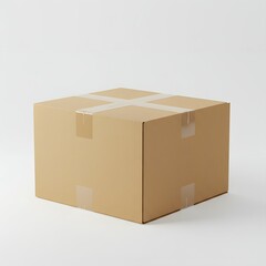 Fototapeta premium Sealed Cardboard Box Shipping, Packaging, Delivery, Transportation, and Logistics
