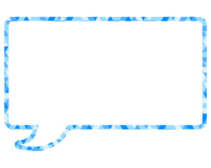 ステンドグラス風吹き出し　三角形模様　四角形