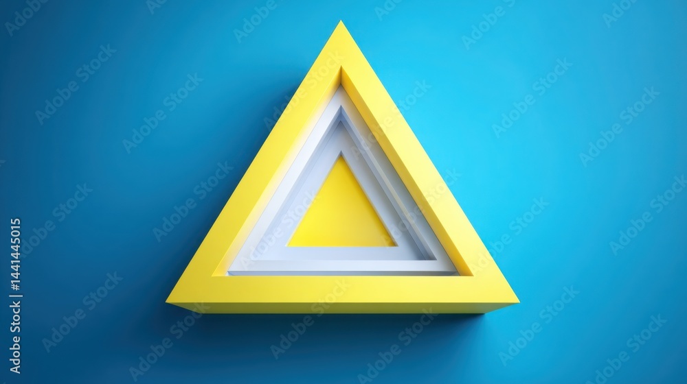 Poster a geometric triangle on a simple background representing the concept of institutional breakout trap 