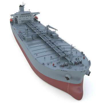 Massive Crude Oil Tanker Ship 3D Model of a Modern VLCC Supertanker for Maritime Industry