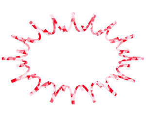 ステンドグラス風吹き出し　三角形模様　細長いギザギザした形