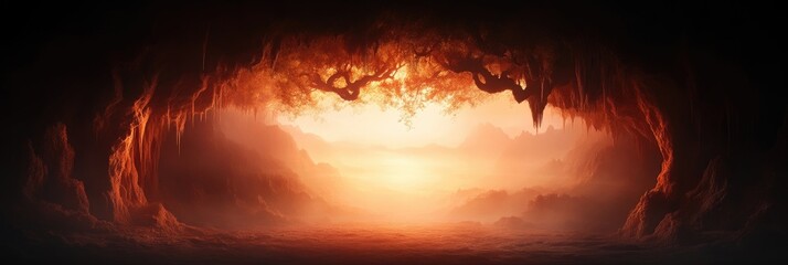 Cave Entrance to a Sunrise