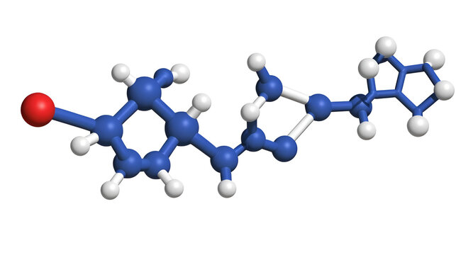 Nitazoxanide antiprotozoal drug molecule.