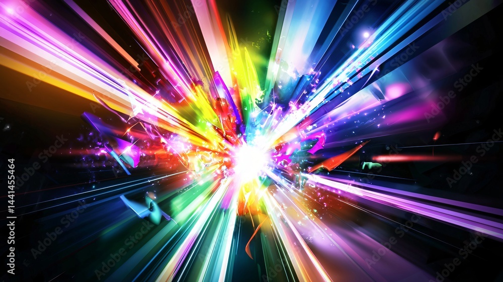 Poster colorful abstract background with dynamic layers and energetic composition creating a vivid visual e