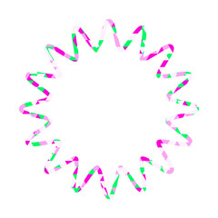 ステンドグラス風吹き出し　三角形模様　丸みのあるギザギザした形