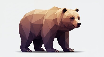 Naklejka premium Geometric Bear Illustration