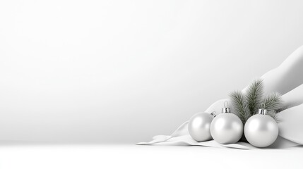 Elegant white Christmas ornaments