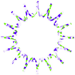 ステンドグラス風吹き出し　三角形模様　ギザギザした形