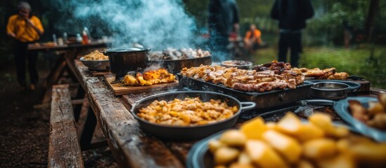 Outdoor Barbecue Feast