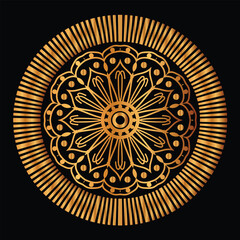 Monochrome Circular Mandala Design