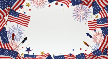 Obraz premium 4th of July USA Independence Day backdrop