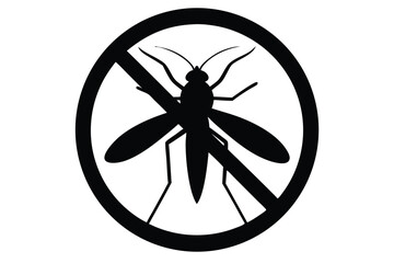 No mosquitoes allowed sign vector illustration 