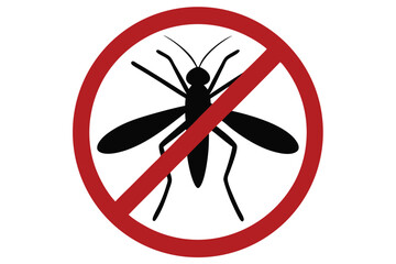No mosquitoes allowed sign vector illustration 