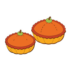 Pumpkin pies are classic desserts made with spiced pumpkin filling in a flaky crust, traditionally served during fall holidays like Thanksgiving.