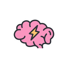 Critical thinking colored icons, minimalist vector illustration ,simple transparent graphic element .Isolated on white background