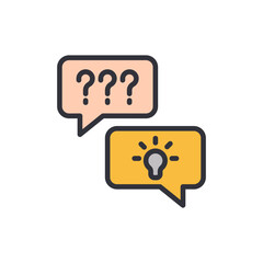 Critical thinking colored icons, minimalist vector illustration ,simple transparent graphic element .Isolated on white background