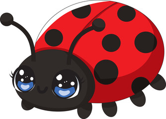 Ladybug Cartoon Character Cute Vector © Gaurav