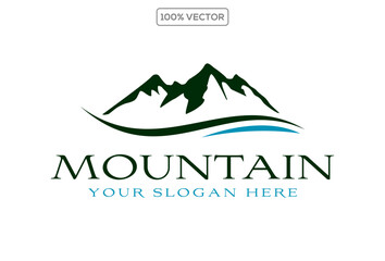 Mountain Logo, Mountain Logo Images, Black mountain logo design