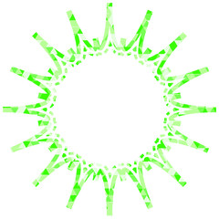 ステンドグラス風吹き出し　三角形模様　ギザギザした形