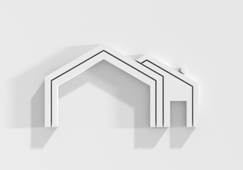 Suburban house. For web design and application interface. Real estate business illustration. 3D render