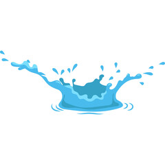 Watersplash Flat Illustration