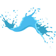 Obraz premium Watersplash Flat Illustration