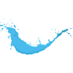Watersplash Flat Illustration