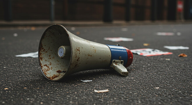 Megaphone on Asphalt