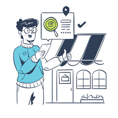 Man Recommends a Store 