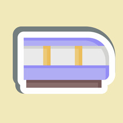 Sticker Train. related to Transport symbol. design editable