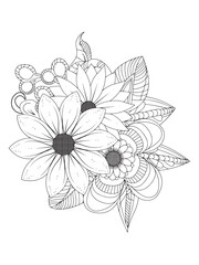 Fototapeta premium Spring Flower Mandalas Coloring Pages for Adults