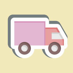 Sticker Cargo Truck. related to Transport symbol. design editable