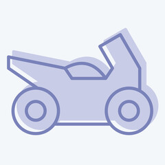 Icon Sport Bike. related to Transport symbol. two tone style. design editable