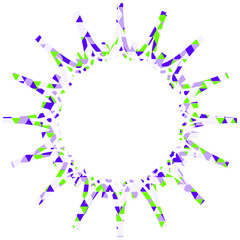 吹き出し ステンドグラス風 三角模様_点線付き_2色 (17)