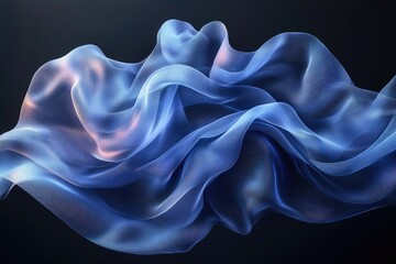 Fototapeta premium Fluid, abstract representation of flowing fabric.