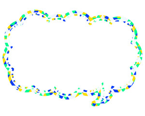 吹き出し ステンドグラス風 三角模様_点線付き_4色 (2)